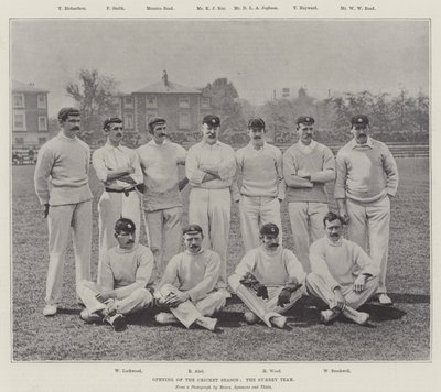 Eröffnung der Cricket-Saison, das Surrey-Team von English Photographer