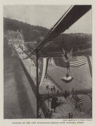Eröffnung der neuen Hängebrücke über die Niagara-Schlucht von English Photographer