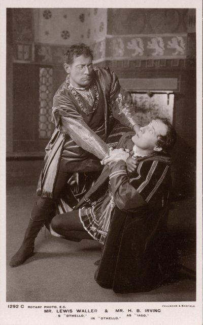 Othello erwürgt Iago, Lewis Waller und H B Irving von English Photographer