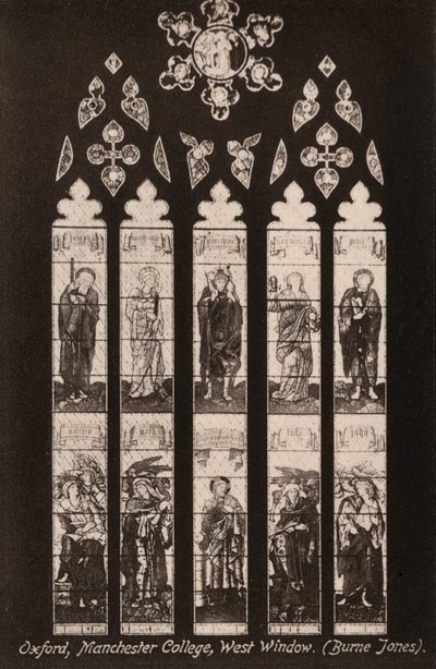 Oxford, Manchester College, Westfenster, Burne Jones von English Photographer
