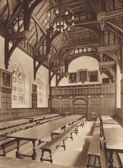 Oxford: Oriel College, Die Halle von English Photographer