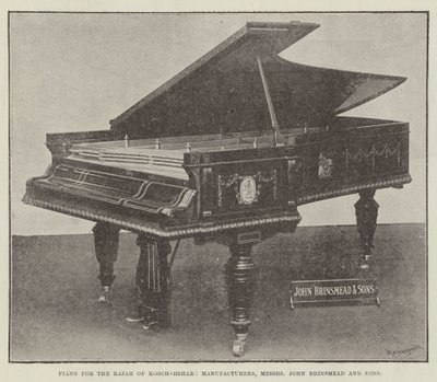 Klavier für den Rajah von Kooch-Behar, Hersteller: Messers John Brinsmead and Sons von English Photographer