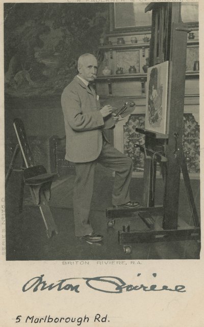 Porträt von Briton Riviere von English Photographer