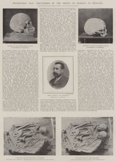 Der prähistorische Mensch, Entdeckungen des Fürsten von Monaco in Mentone von English Photographer
