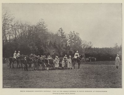 Prinz Bismarcks achtzigster Geburtstag, Besuch des deutschen Kaisers bei Prinz Bismarck in Friedrichsruh von English Photographer