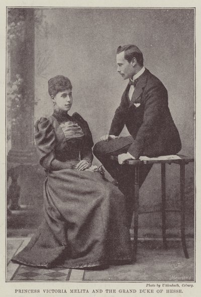 Prinzessin Victoria Melita und der Großherzog von Hessen von English Photographer