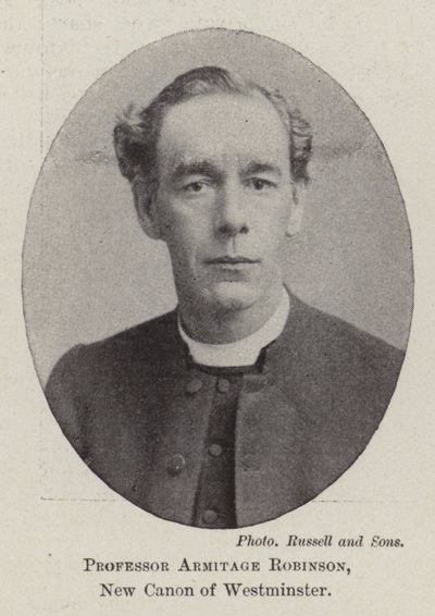 Professor Armitage Robinson, neuer Kanoniker von Westminster von English Photographer