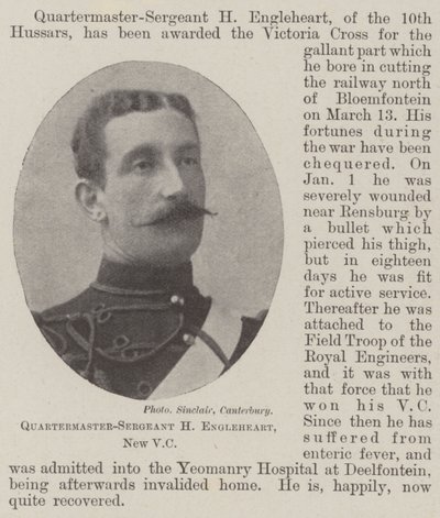 Quartiermeister-Sergeant H Engleheart, neuer VC von English Photographer