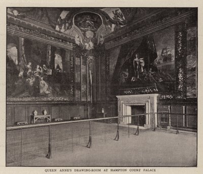 Queen Annes Zeichenzimmer im Hampton Court Palace von English Photographer