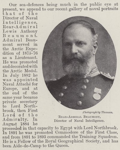 Konteradmiral Beaumont, Direktor der Marineaufklärung von English Photographer