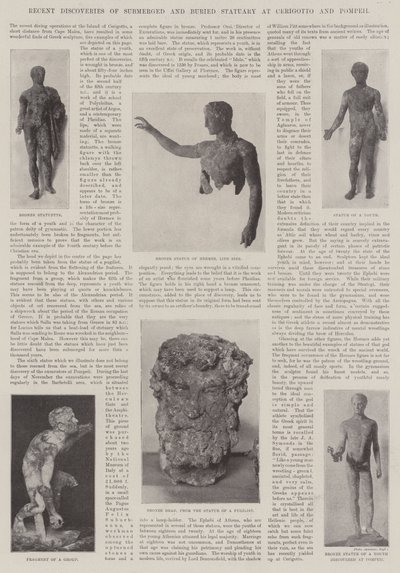 Jüngste Entdeckungen von versunkener und vergrabener Statuen in Cerigotto und Pompeji von English Photographer