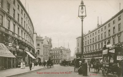 Regent Street, London, zeigt Cafe Royal von English Photographer