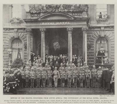 Rückkehr der Bristol Engineers aus Südafrika, das Kontingent im Royal Hotel, Bristol von English Photographer