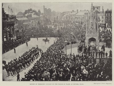 Überprüfung der Yeomanry-Kavallerie durch den Prinzen von Wales in Devizes, Wilts von English Photographer