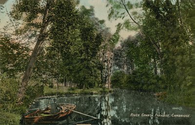 Fluss Granta, Paradies, Cambridge. Postkarte gesendet im Jahr 1913 von English Photographer