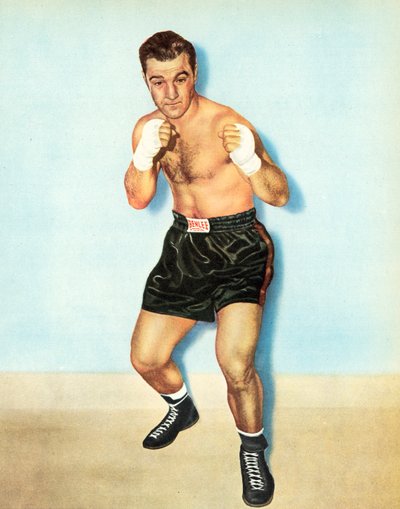Rocky Marciano, ungeschlagener Schwergewichts-Boxweltmeister in achtundvierzig Profikämpfen von English Photographer