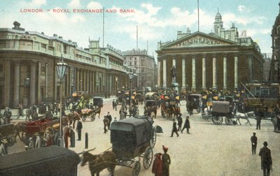 Royal Exchange und Bank of England, City of London von English Photographer