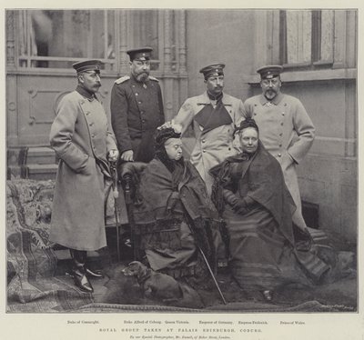Königliche Gruppe im Palais Edinburgh, Coburg von English Photographer
