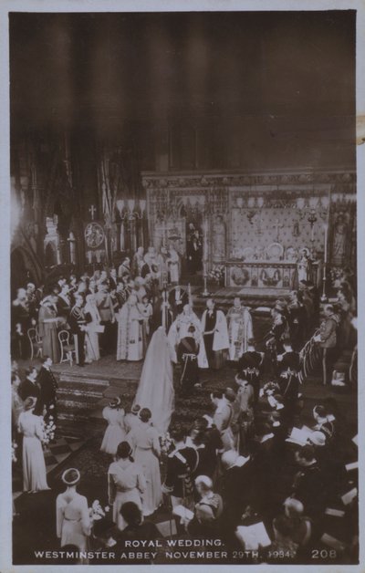 Königliche Hochzeit, Westminster Abbey 29. November 1934 von English Photographer