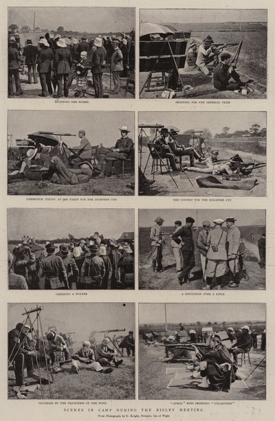 Szene im Lager während des Bisley-Treffens von English Photographer