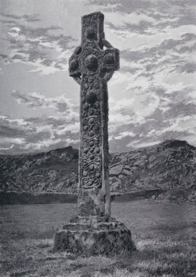 Schottland: St. Martins Kreuz, Iona (s/w Foto) von English Photographer