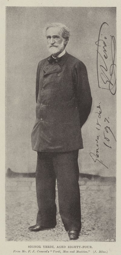 Signor Verdi, 84 Jahre alt von English Photographer