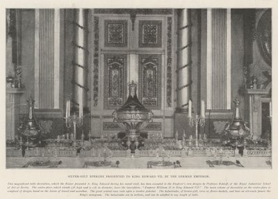Versilbertes Epergne, König Edward VII. vom deutschen Kaiser überreicht von English Photographer