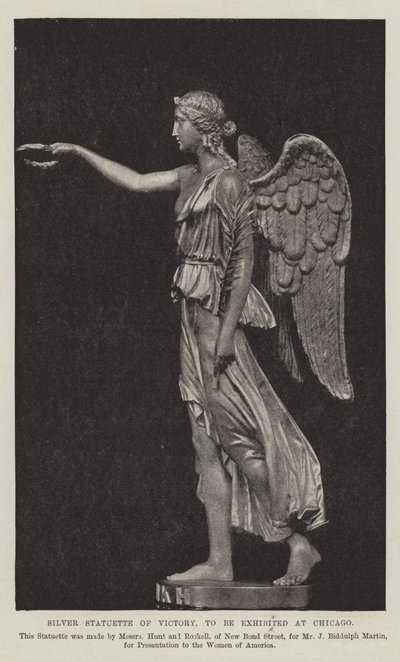 Silberstatuette des Sieges, ausgestellt in Chicago von English Photographer