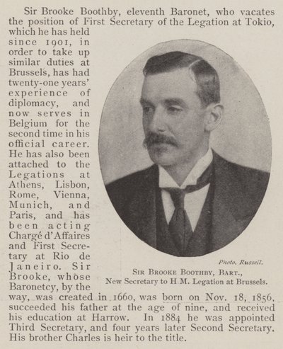 Sir Brooke Boothby, Baronet, neuer Sekretär der HM-Gesandtschaft in Brüssel von English Photographer