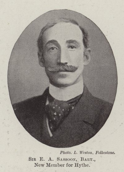 Sir E A Sassoon, Baronet, neues Mitglied für Hythe von English Photographer