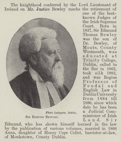 Sir Edmund Bewley von English Photographer
