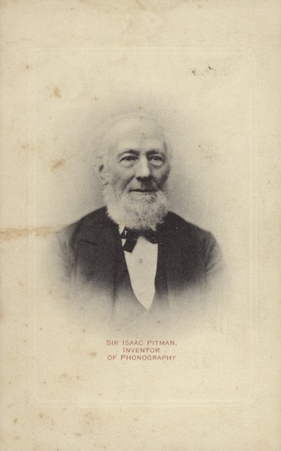 Sir Isaac Pitman (1813-1897), englischer Erfinder der Pitman-Kurzschrift von English Photographer