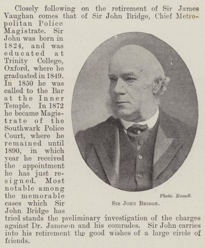 Sir John Bridge von English Photographer