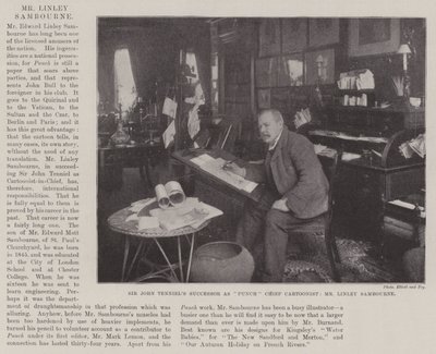 Sir John Tenniels Nachfolger als Chefkarikaturist von Punch, Herr Linley Sambourne von English Photographer