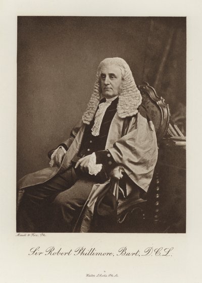 Sir Robert Phillimore, Baronet, DCL (s/w Foto) von English Photographer