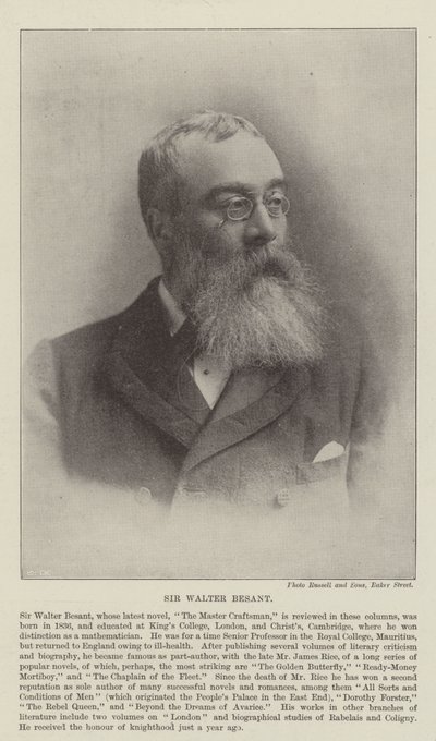 Sir Walter Besant von English Photographer