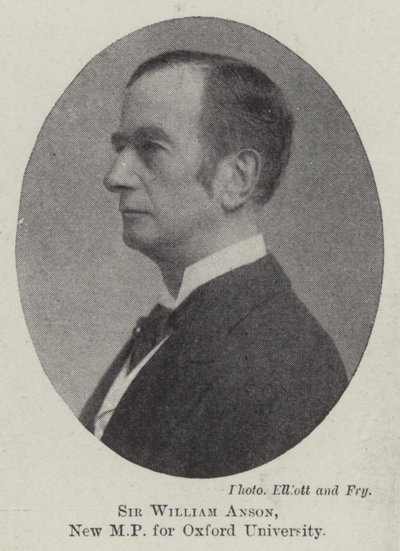 Sir William Anson, neuer MP für die Universität Oxford von English Photographer