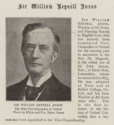 Sir William Reynell Anson von English Photographer