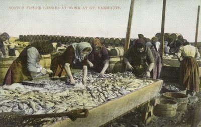 Sortieren des Fangs, Great Yarmouth von English Photographer