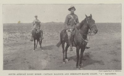 South African Light Horse, Captain Balfour und Sergeant-Major Lilley, A Squadron von English Photographer