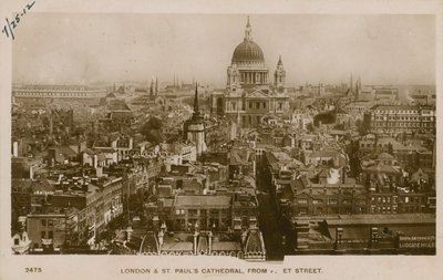 St Pauls Kathedrale, London, von Fleet Street von English Photographer