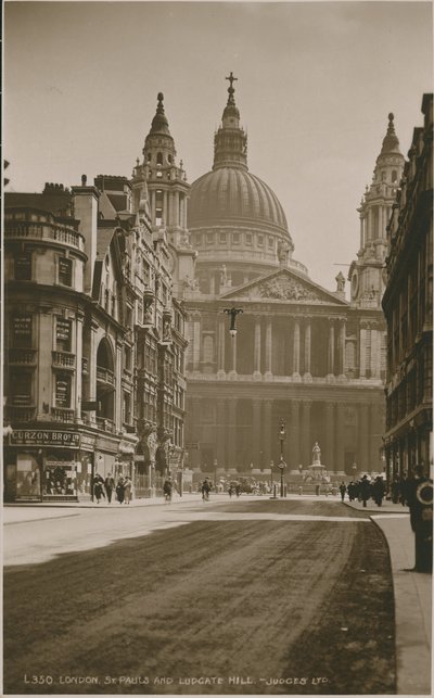 St Pauls Kathedrale und Ludgate Hill, London von English Photographer