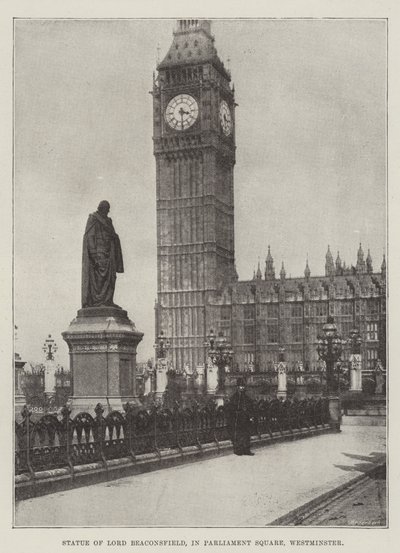 Statue von Lord Beaconsfield auf dem Parliament Square, Westminster von English Photographer