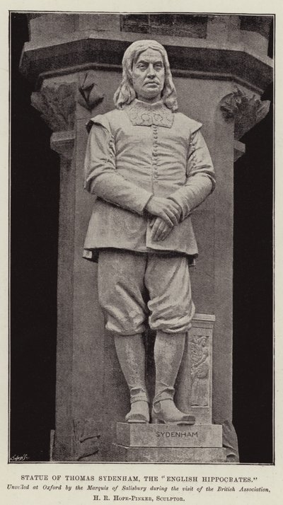 Statue von Thomas Sydenham, der englische Hippokrates von English Photographer
