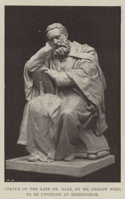 Statue des verstorbenen Dr. Dale, von Mr. Onslow Ford, in Birmingham enthüllt von English Photographer