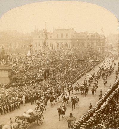 Stereografischer Druck des Diamantjubiläums von Königin Victoria von English Photographer