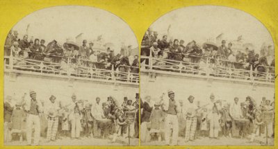 Stereoskopisches Bild des Strandes von Brighton von English Photographer