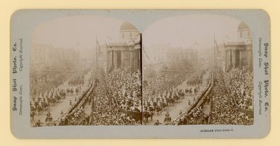 Stereoskopischer Druck des Diamantjubiläums von Königin Victoria, 28. Juni 1897 von English Photographer