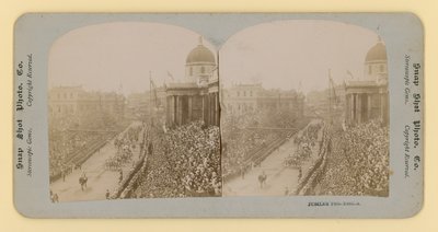 Stereoskopischer Druck des Diamantjubiläums von Königin Victoria, 28. Juni 1897 von English Photographer