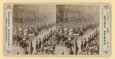 Stereoskopischer Druck des Diamantjubiläums von Königin Victoria, 28. Juni 1897 von English Photographer